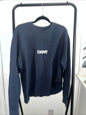 Navy 'Company' Crewneck Sweatshirt